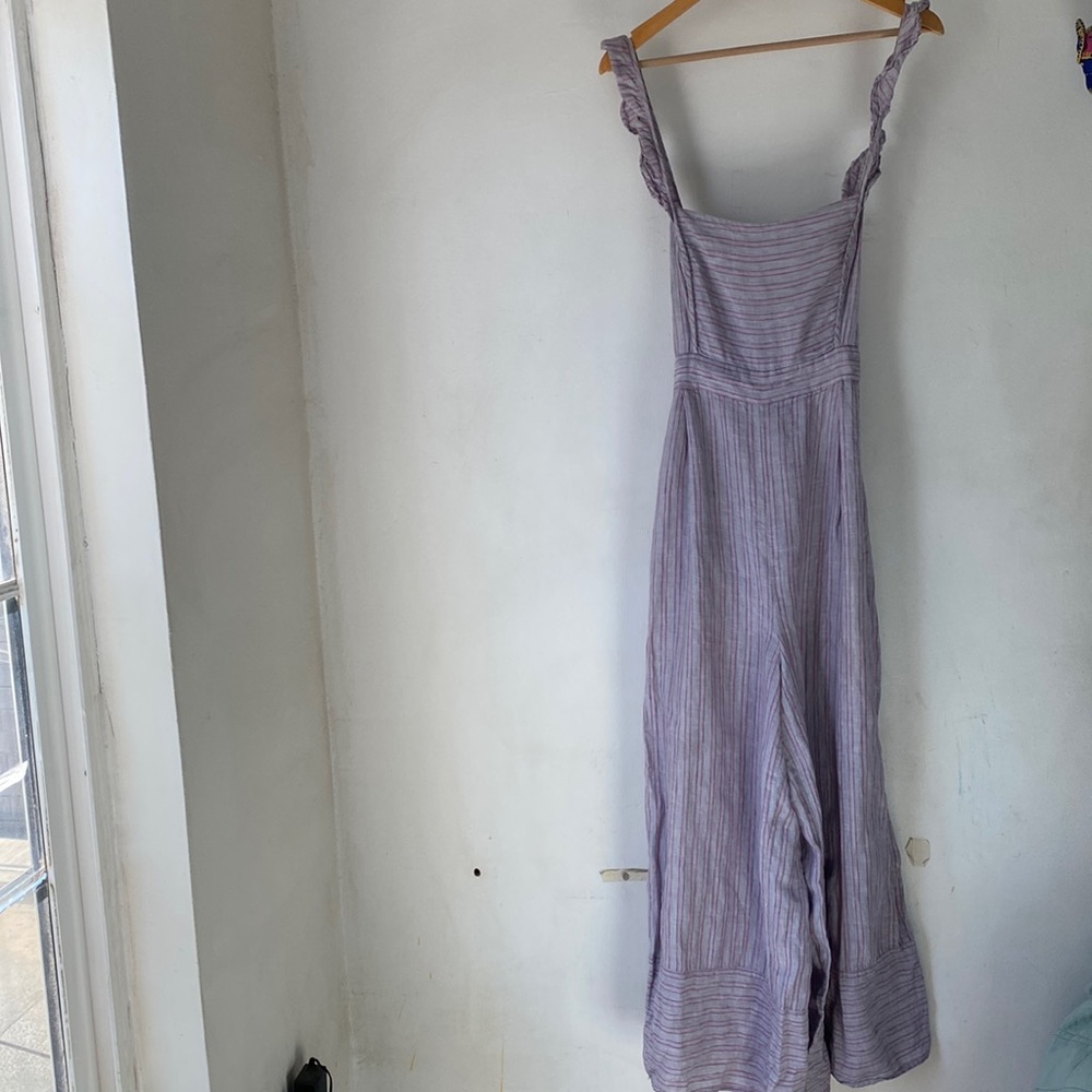 Anthro Elevenses 14 Linen Nantucket Jumpsuit - Picture 2 of 13